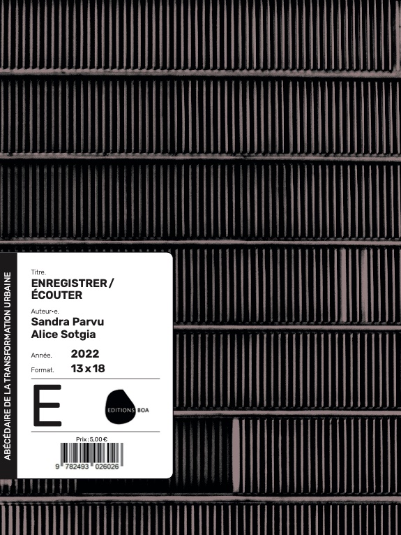 E comme Enregistrer/Écouter E comme Enregistrer/Écouter